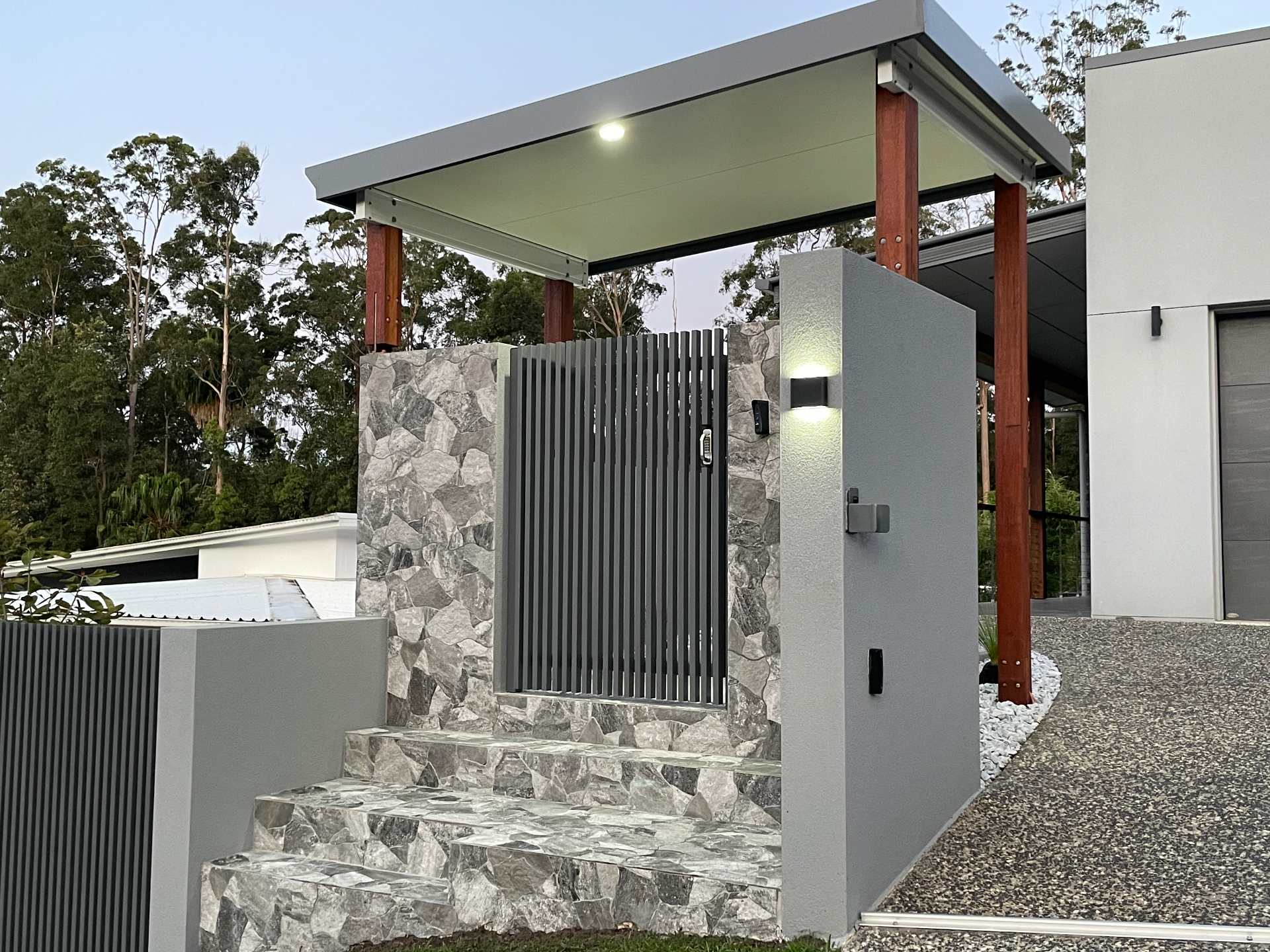 Block Rendered Entrance & Automated Gate