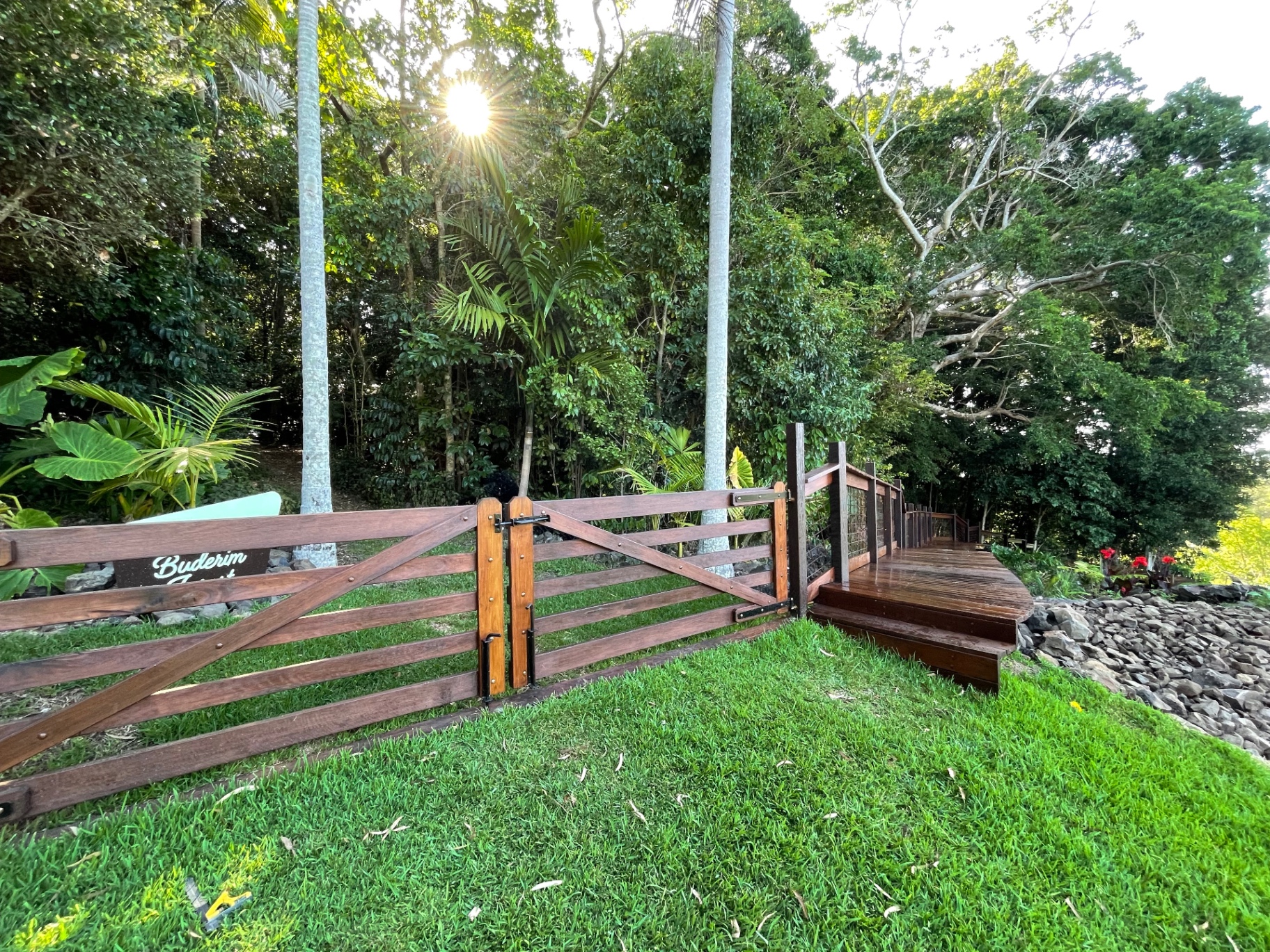 Hardwood Entry Gate & Deck