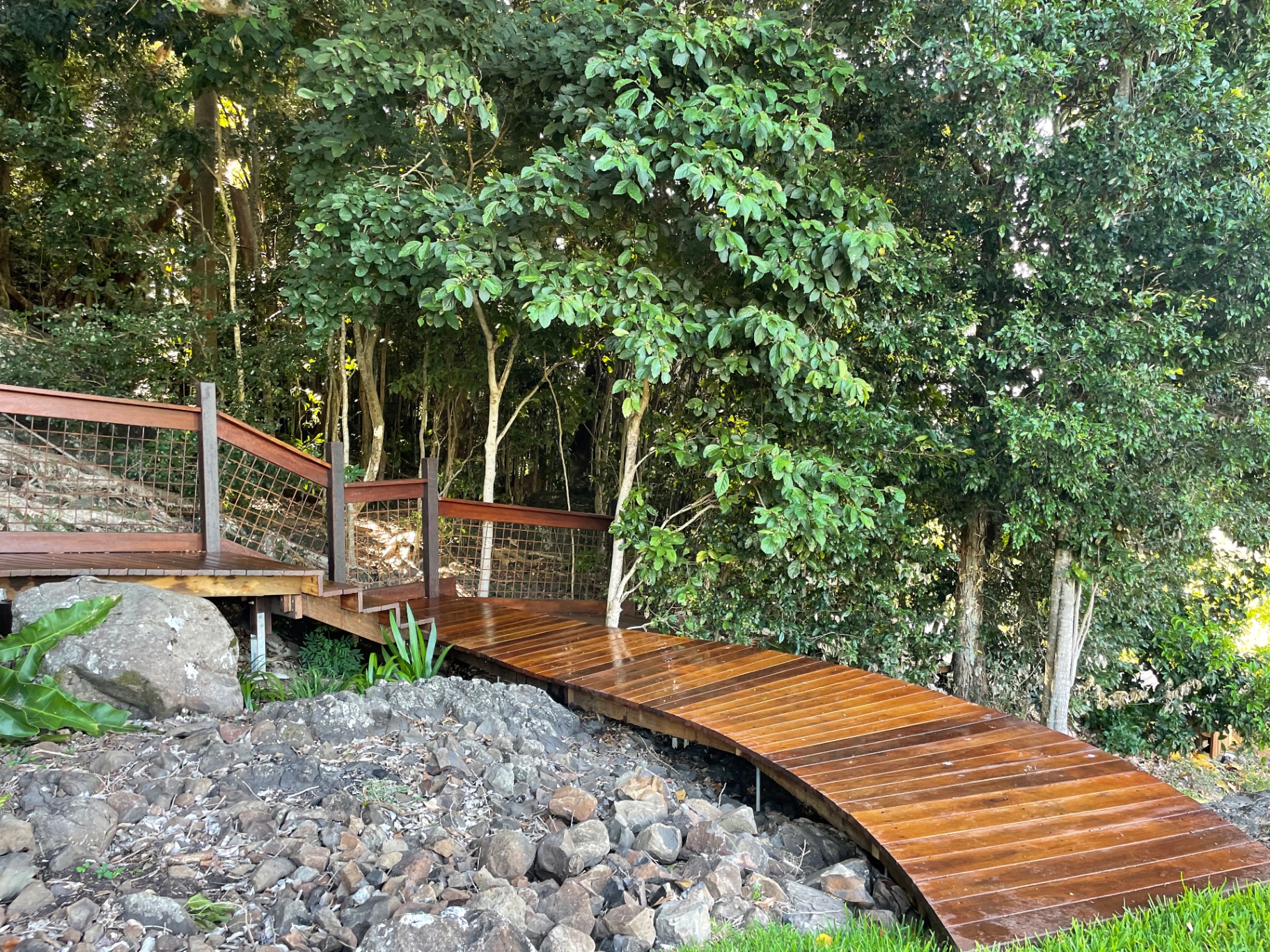 Curved Hardwood Boardwalk